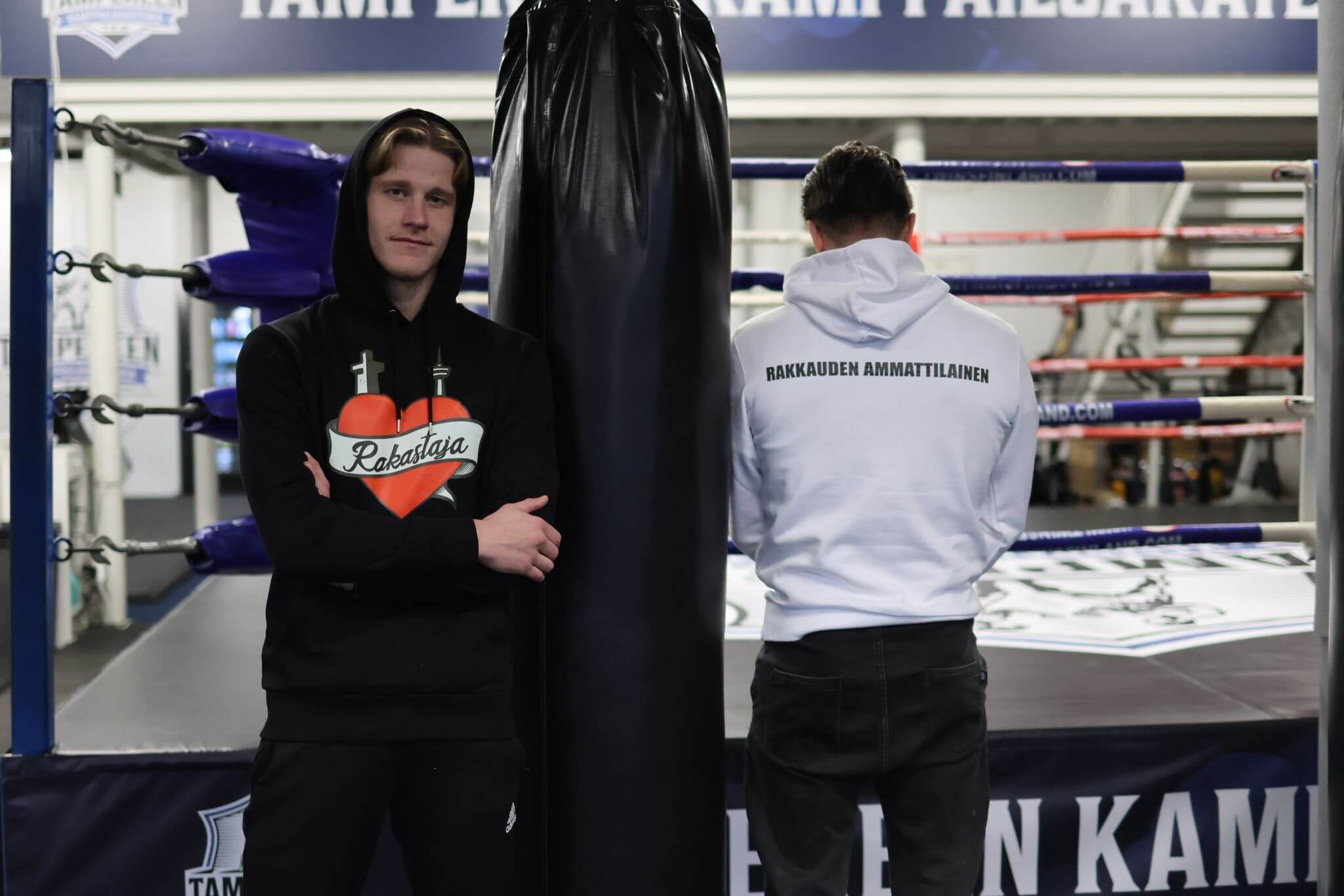 Rakastaja huppari, valkoinen